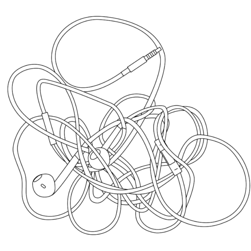 Tangled Earphone PNG Image Background