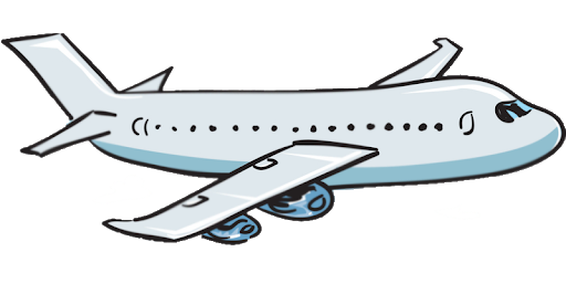 Immagine Trasparente del fumetto del fumetto dell aeroplano di vettore