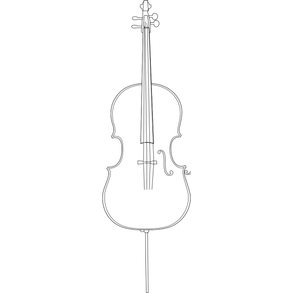 Immagine Trasparente di violoncello di vettore