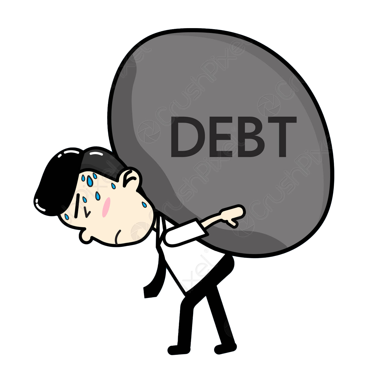Vector Debt Free PNG Image