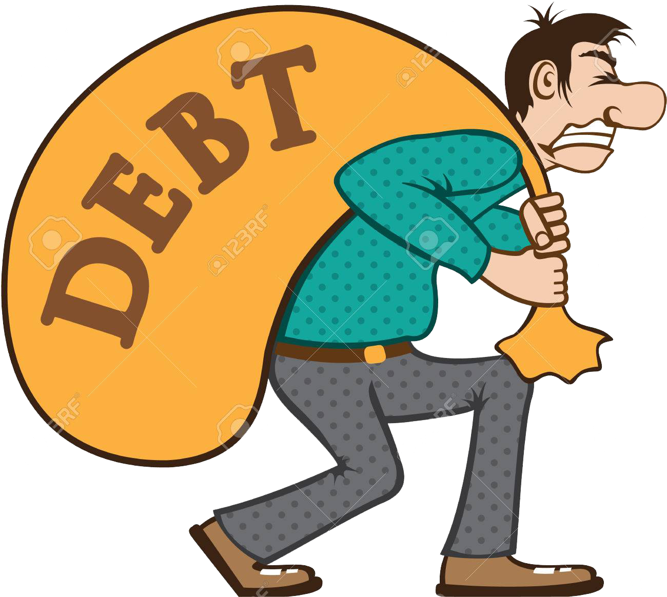 Vector Debt PNG High-Quality Image