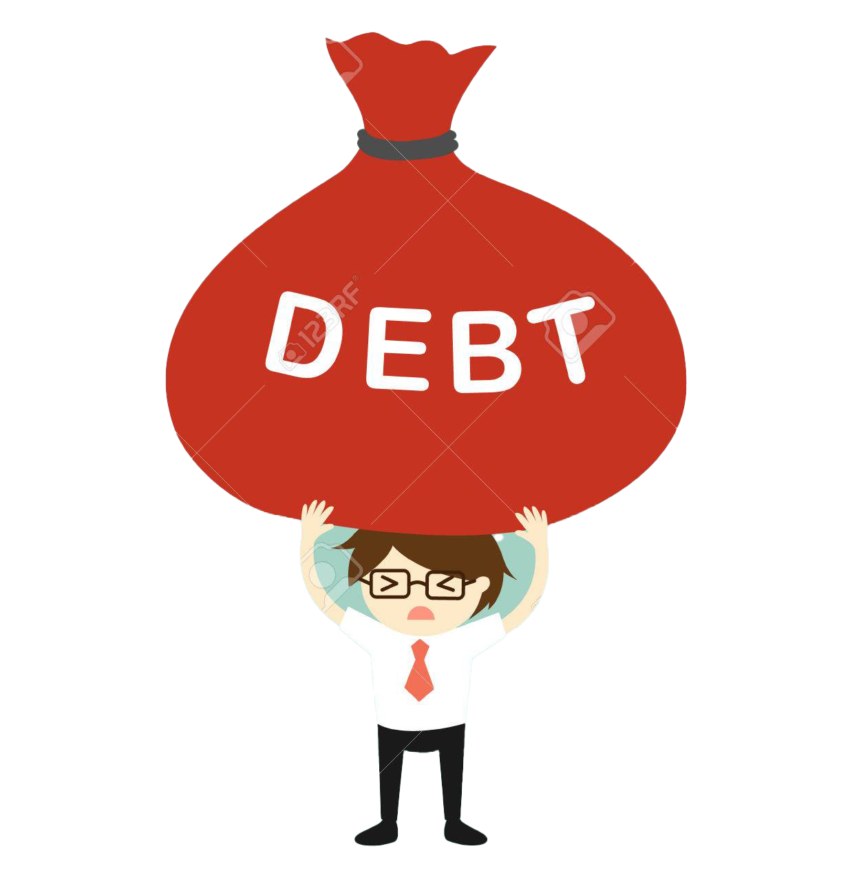 Immagine del debito del debito di vettore
