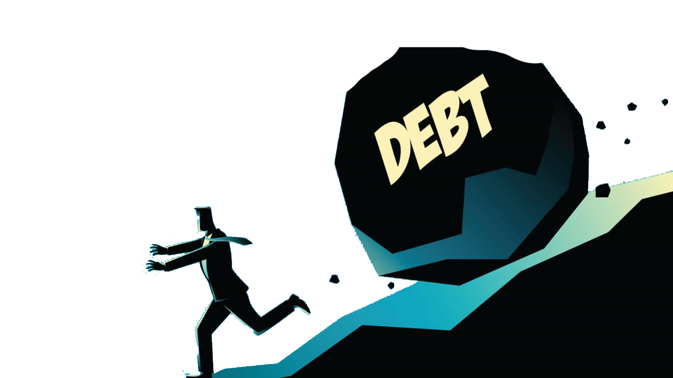 Fondo de la imagen de la deuda del vector PNG