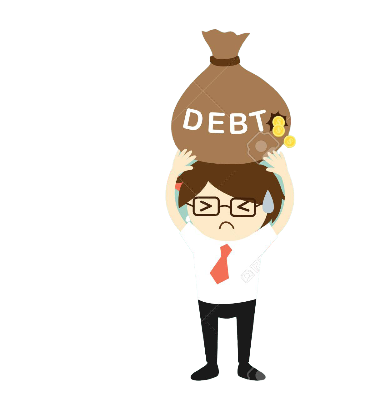 Vector Debt Transparent Image