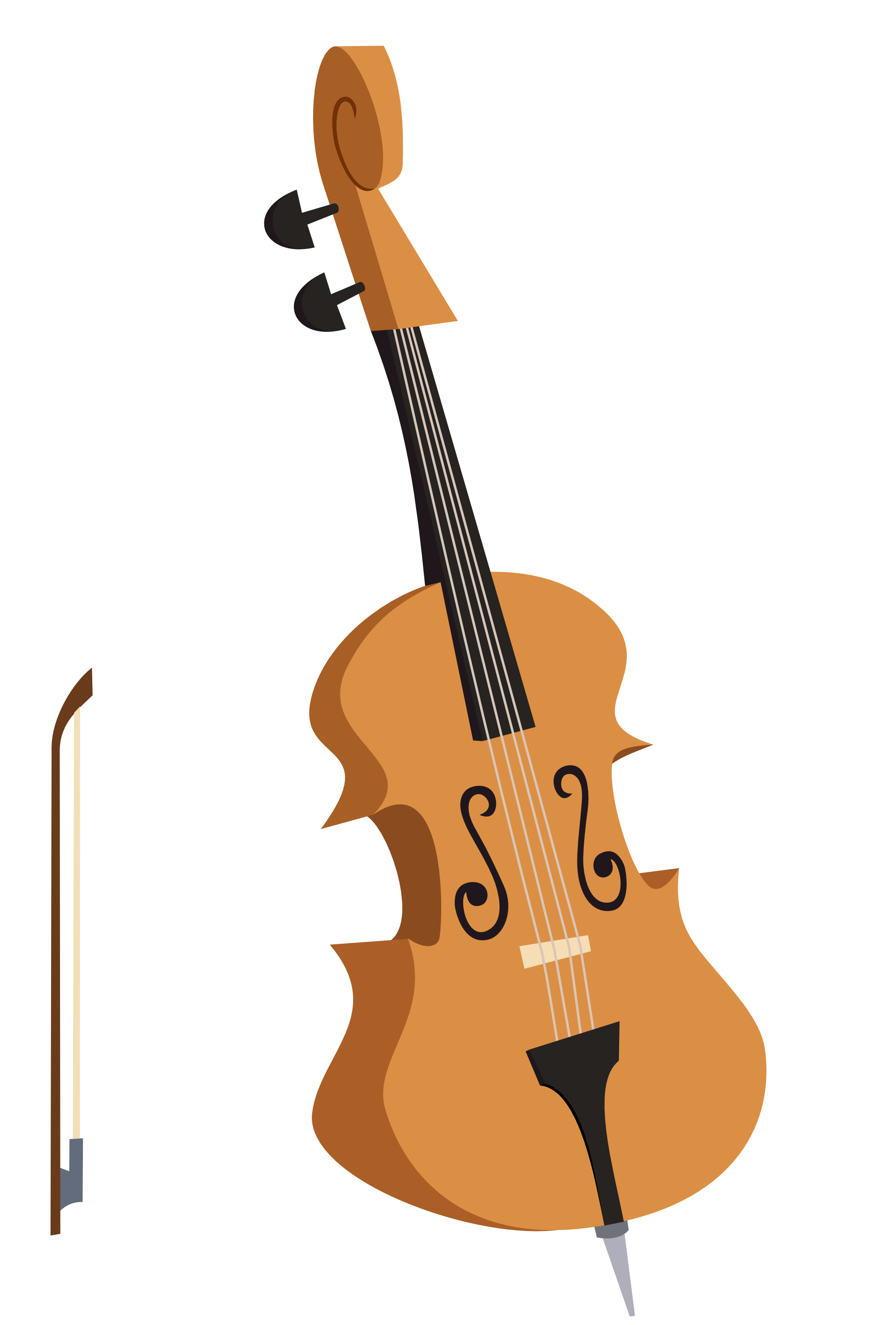 Vector Double Bass PNG Photo