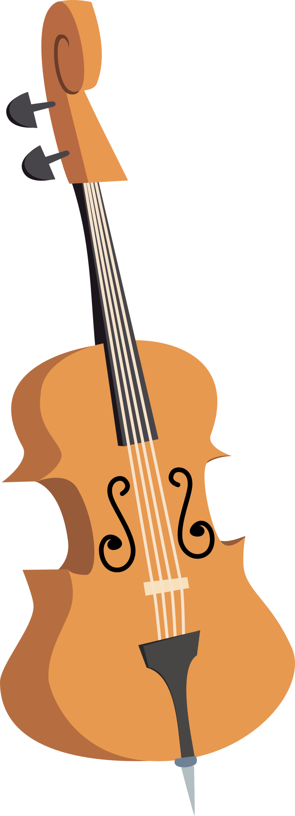 Vector Double Bass PNG Transparent Image