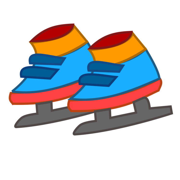 Vector Ice Skating Shoes PNG Background Image