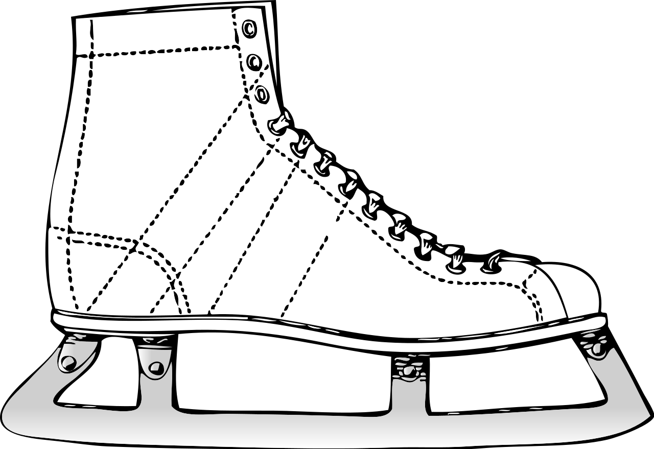 Vector Ice Skating Shoes PNG Transparent Image