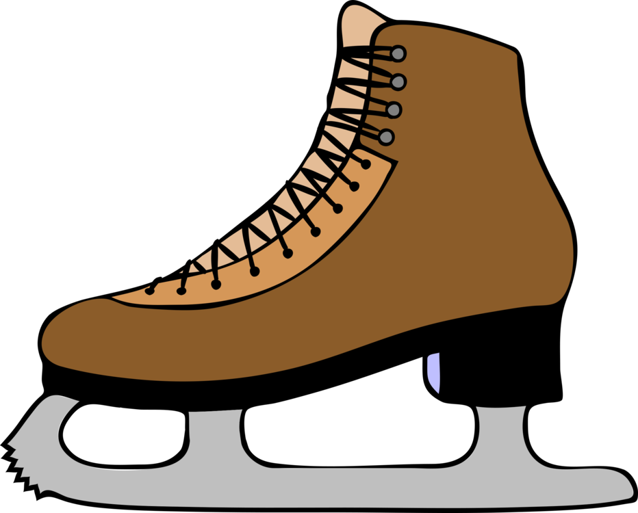 Vector Ice Skating Shoes Transparent Background PNG