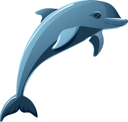 Vector Jumping Dolphin Download PNG Image