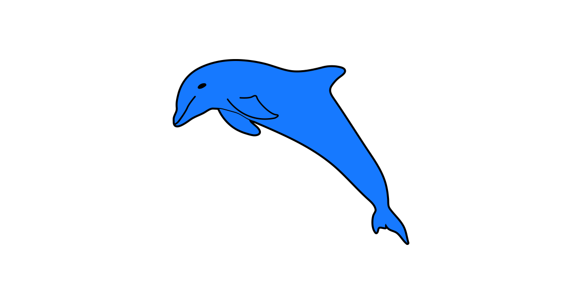 Vector Jumping Dolphin PNG Free Download