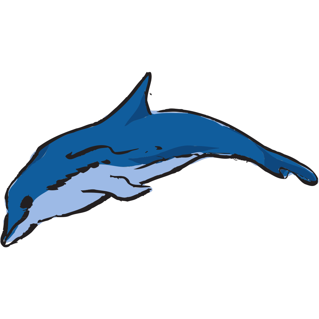Vector Jumping Dolphin PNG Image