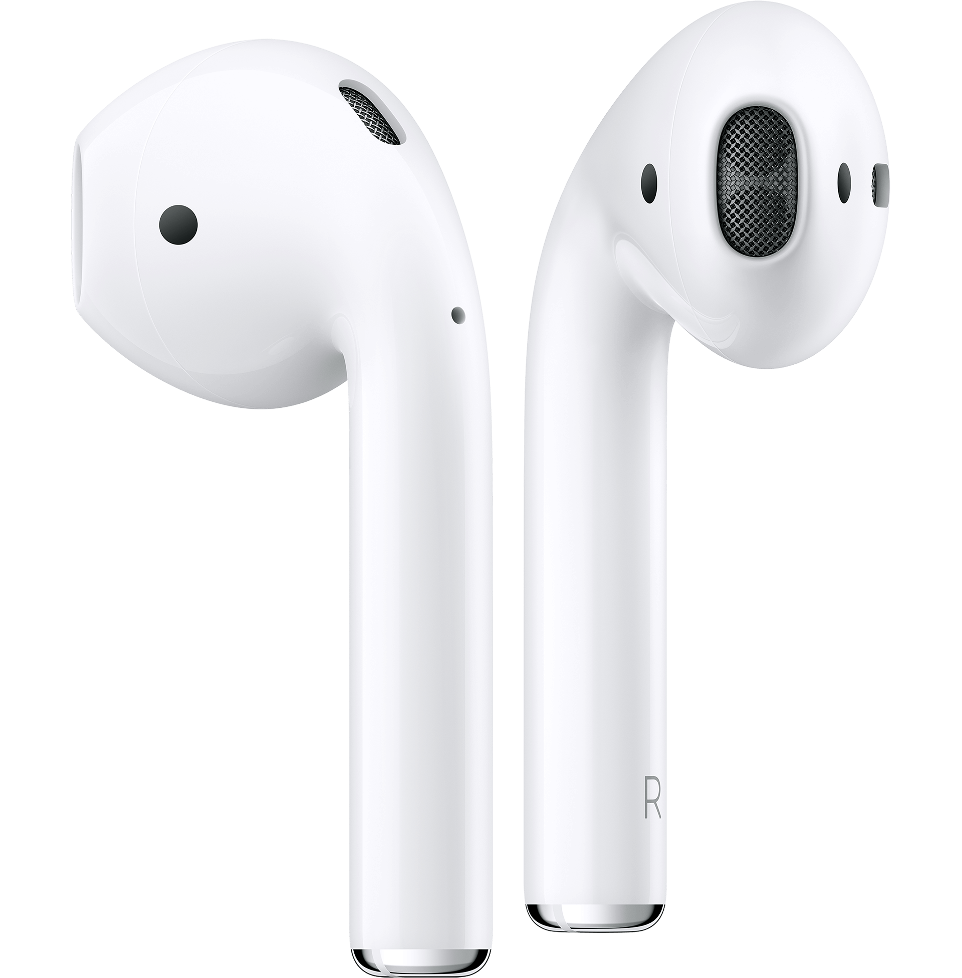 White Airpods PNG Image
