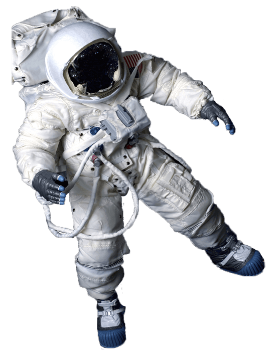 Immagine bianca del vestito di astronauta