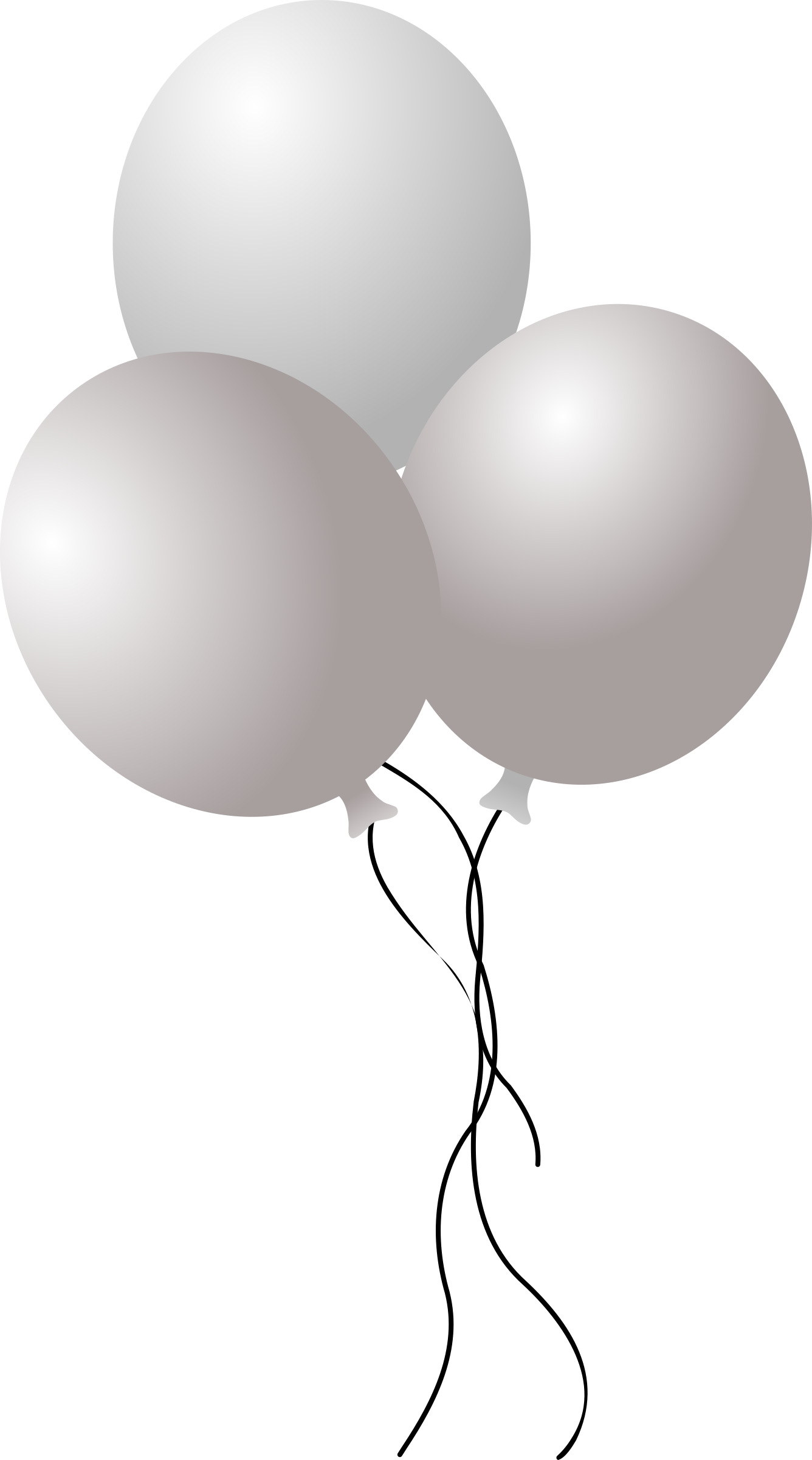 White Balloons PNG Image