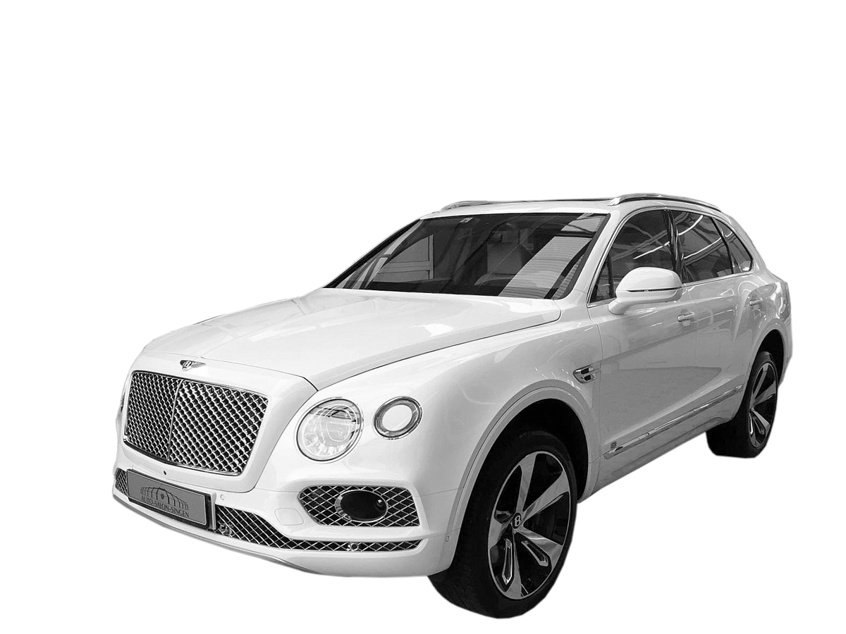 White Bentley Flying Spur Free PNG Image