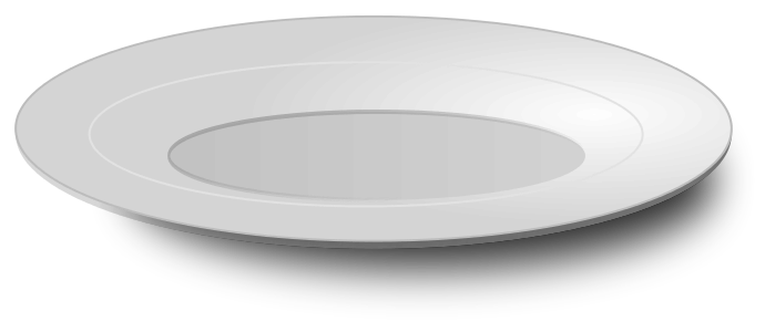 Immagine Trasparente del piatto della cena bianca