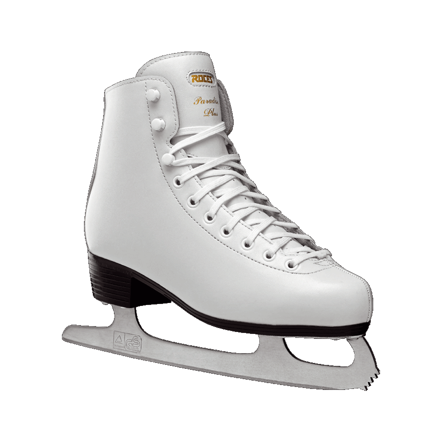 Immagine di sfondo di scarpe da pattinaggio di ghiaccio bianco PNG