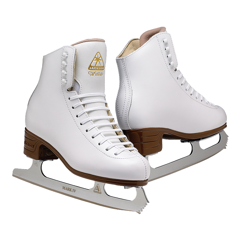 Chaussures de patinage de glace blanche PNG image fond Transparent