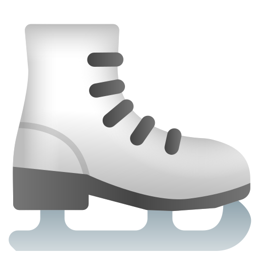 White Ice Skating Shoes PNG Transparent Image