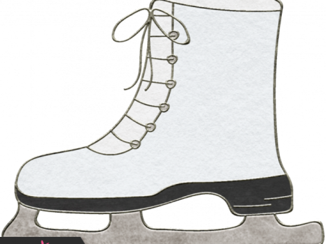 흰색 아이스 스케이팅 신발 투명 이미지