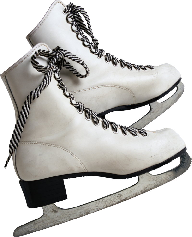 Chaussures de patinage de glace blanche Images Transparentes