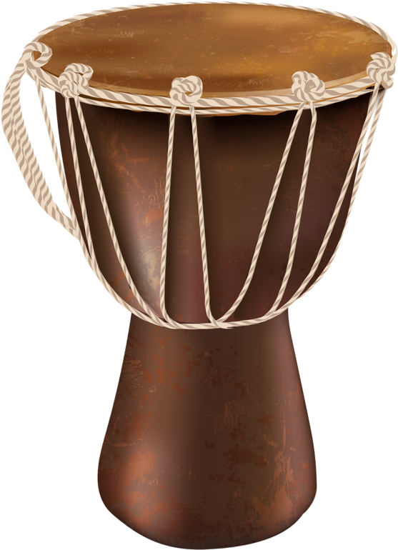 Wooden Bongo Drum PNG Image Background
