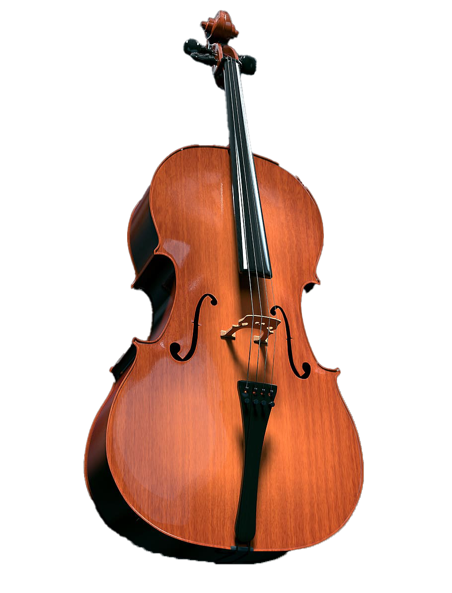 Wooden Cello PNG High-Quality Image