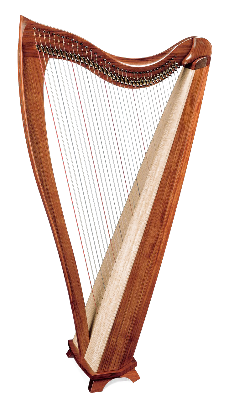 Wooden Pedal Harp PNG Download Image