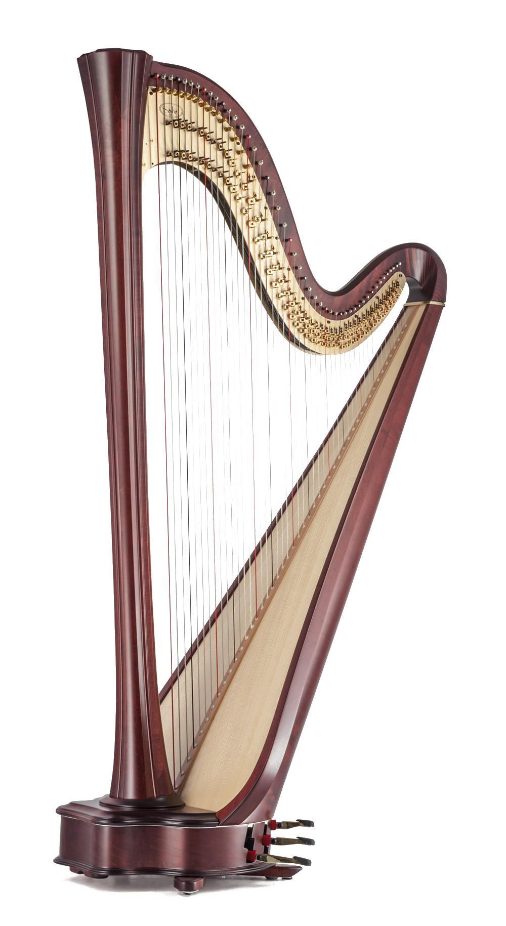 Wooden Pedal Harp PNG High-Quality Image