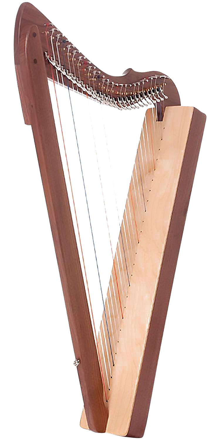 Wooden Pedal Harp PNG Image