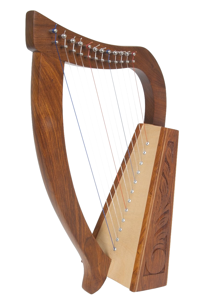 Houten pedaal harp Transparant Beeld