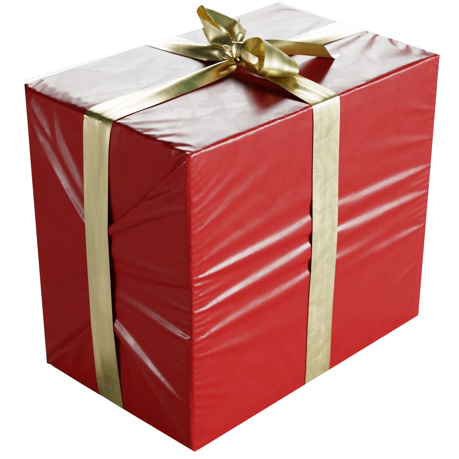 Wrapped Christmas Gift Gratis PNG-Afbeelding