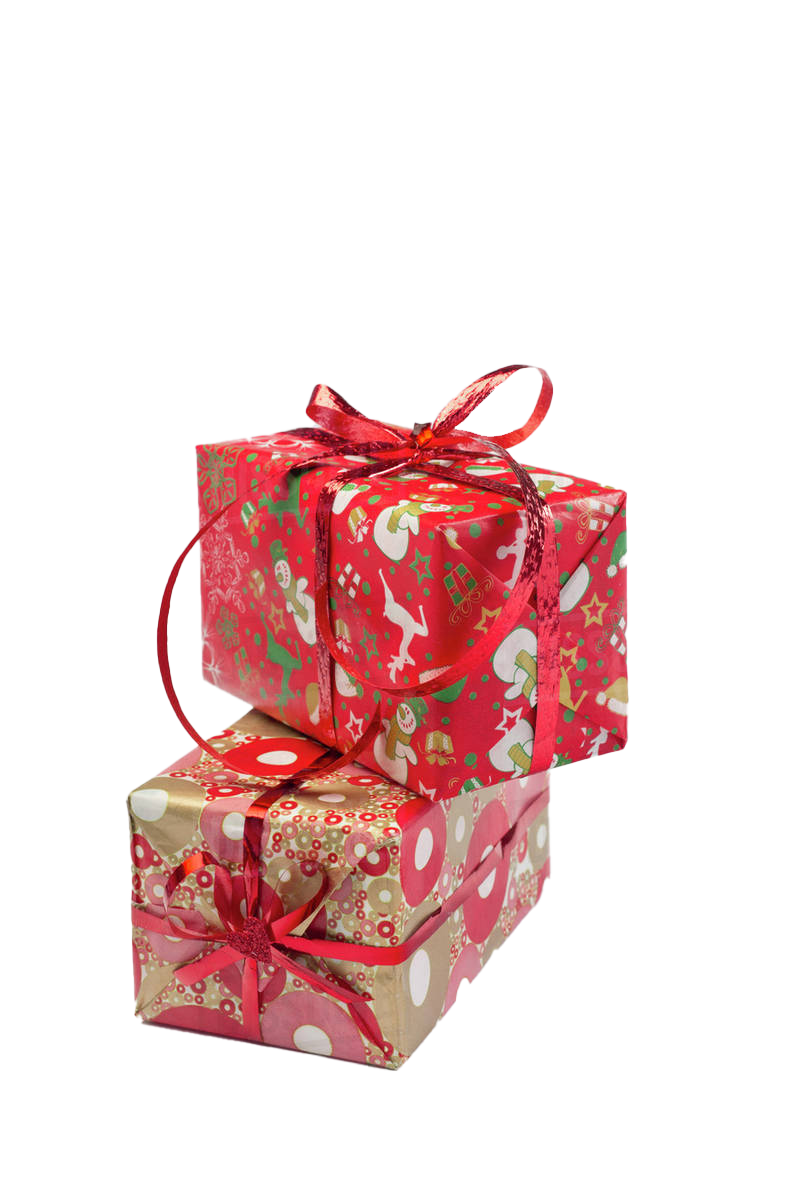 Wrapped Christmas Gift PNG Photo