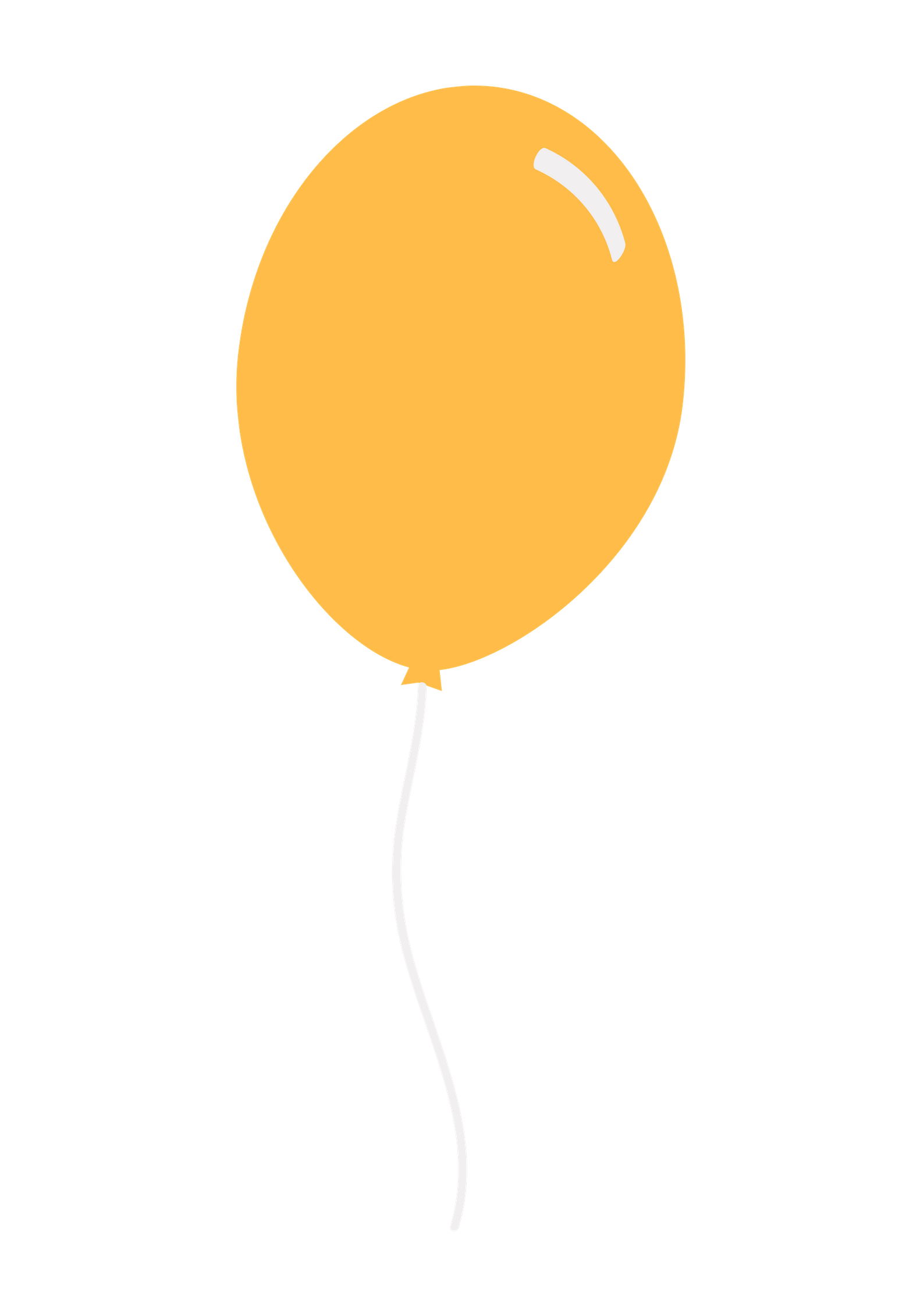 Gele ballon Download PNG-Afbeelding