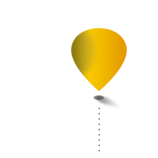 Gele ballon Gratis PNG-Afbeelding