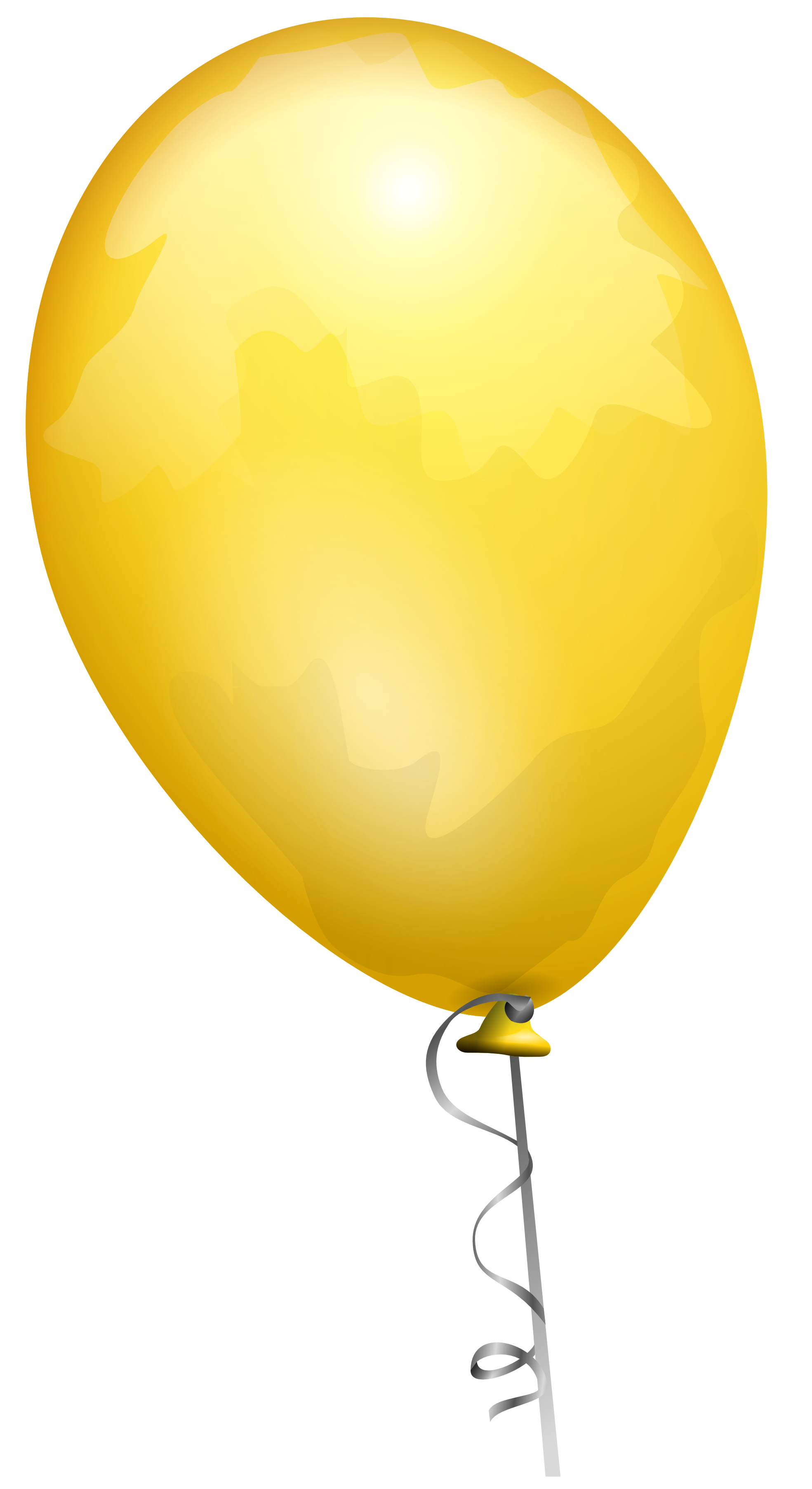 Yellow Balloon PNG Background Image