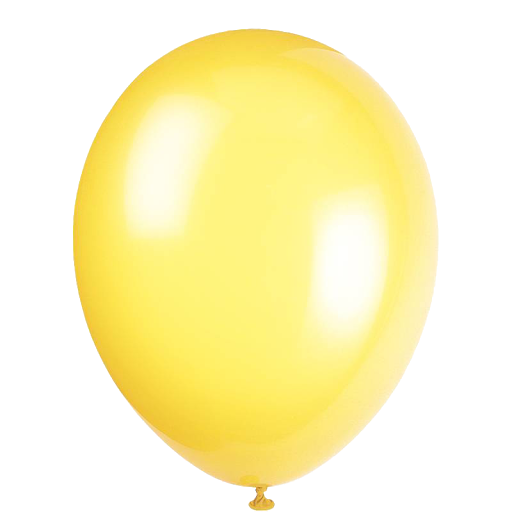 Gele ballon PNG-beeld Transparante achtergrond