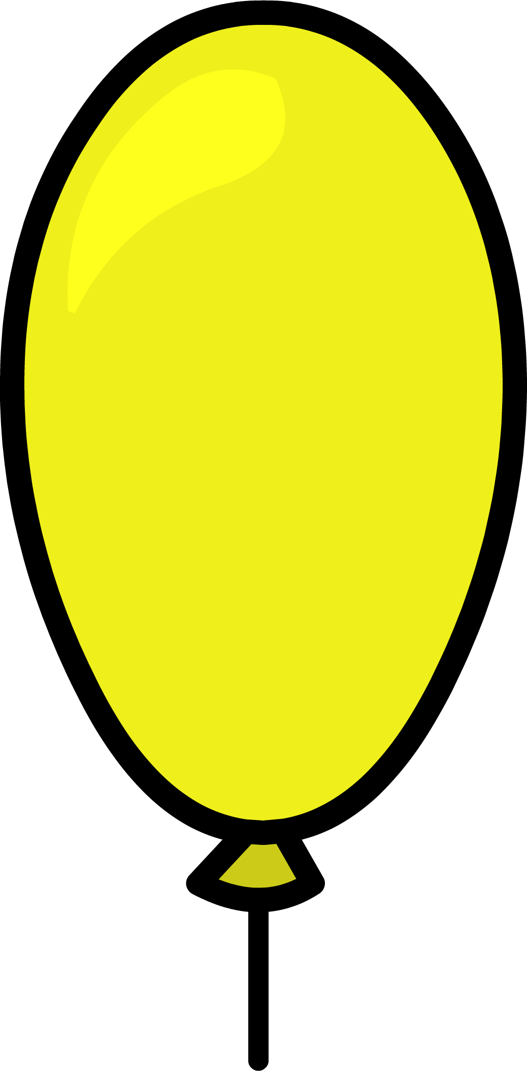 Geel ballon PNG Transparant Beeld
