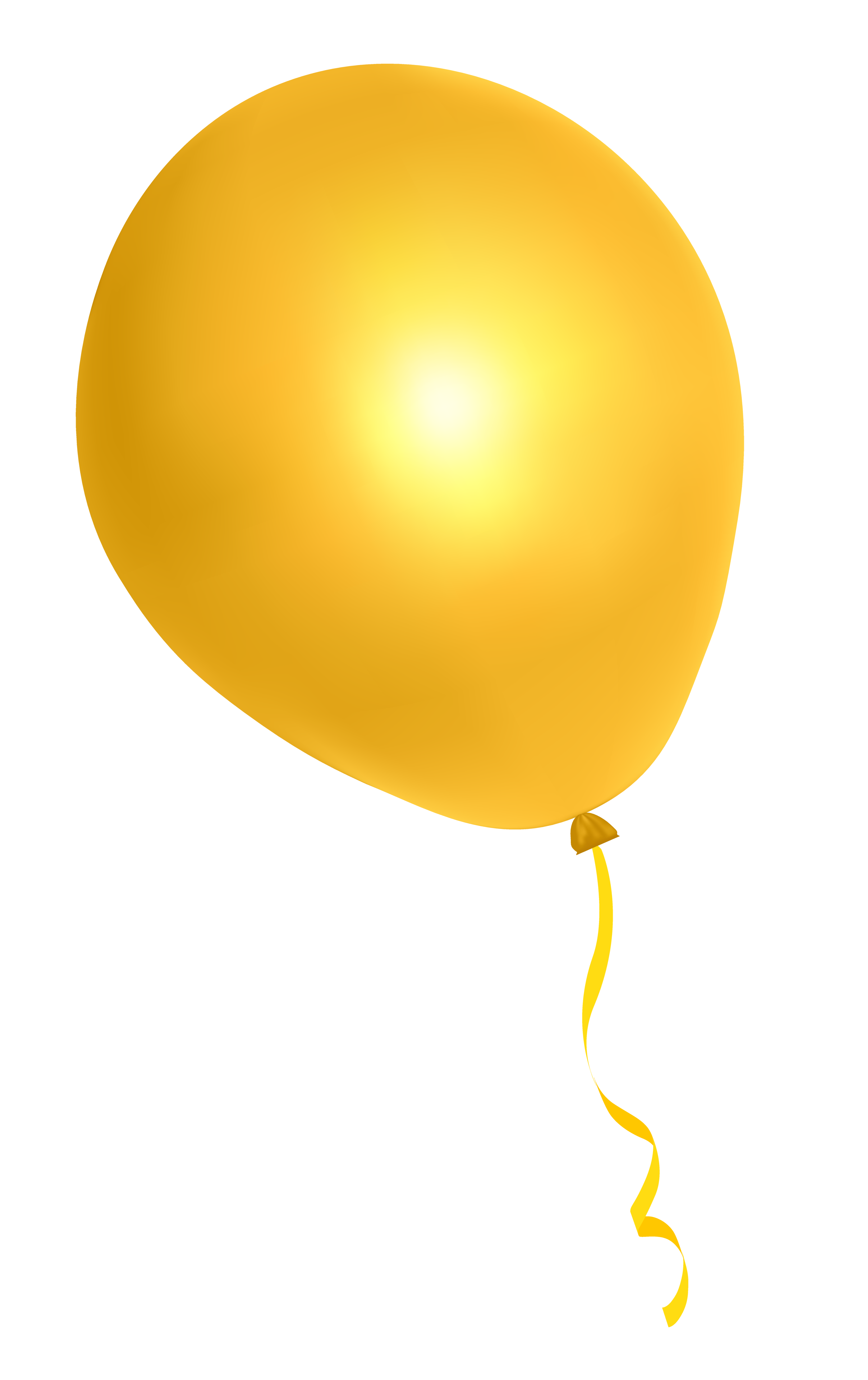 Gele ballon Transparante achtergrond PNG