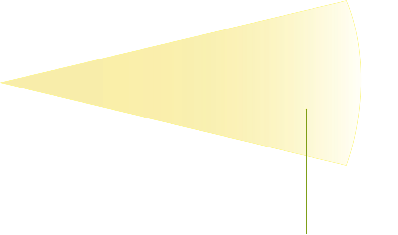Geel lichtstraal PNG-beeld