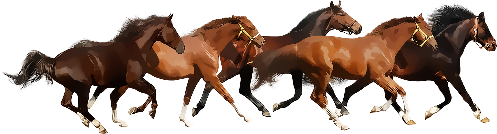 American Running Horse PNG Image Background