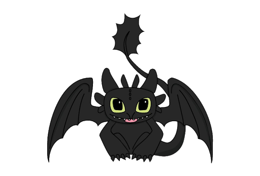 Gambar PNG Toothless Anime