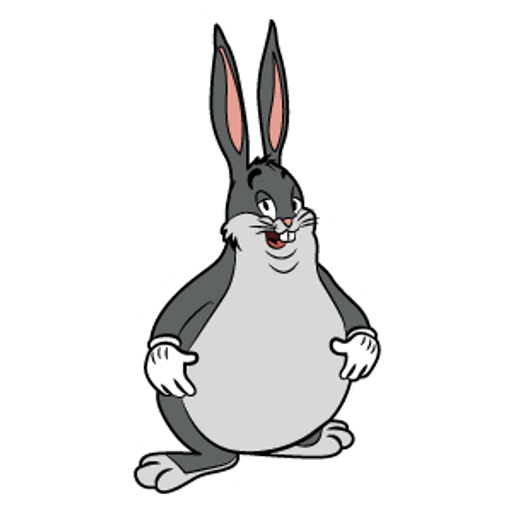 Big Chungus Bunny PNG Transparent File