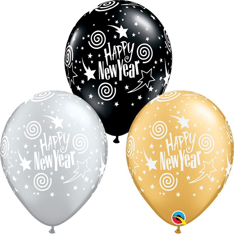 Ballon noir anniversaire PNG Image gratuite