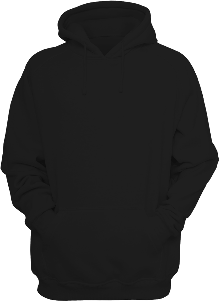 Black Hoodie Front PNG HD Quality