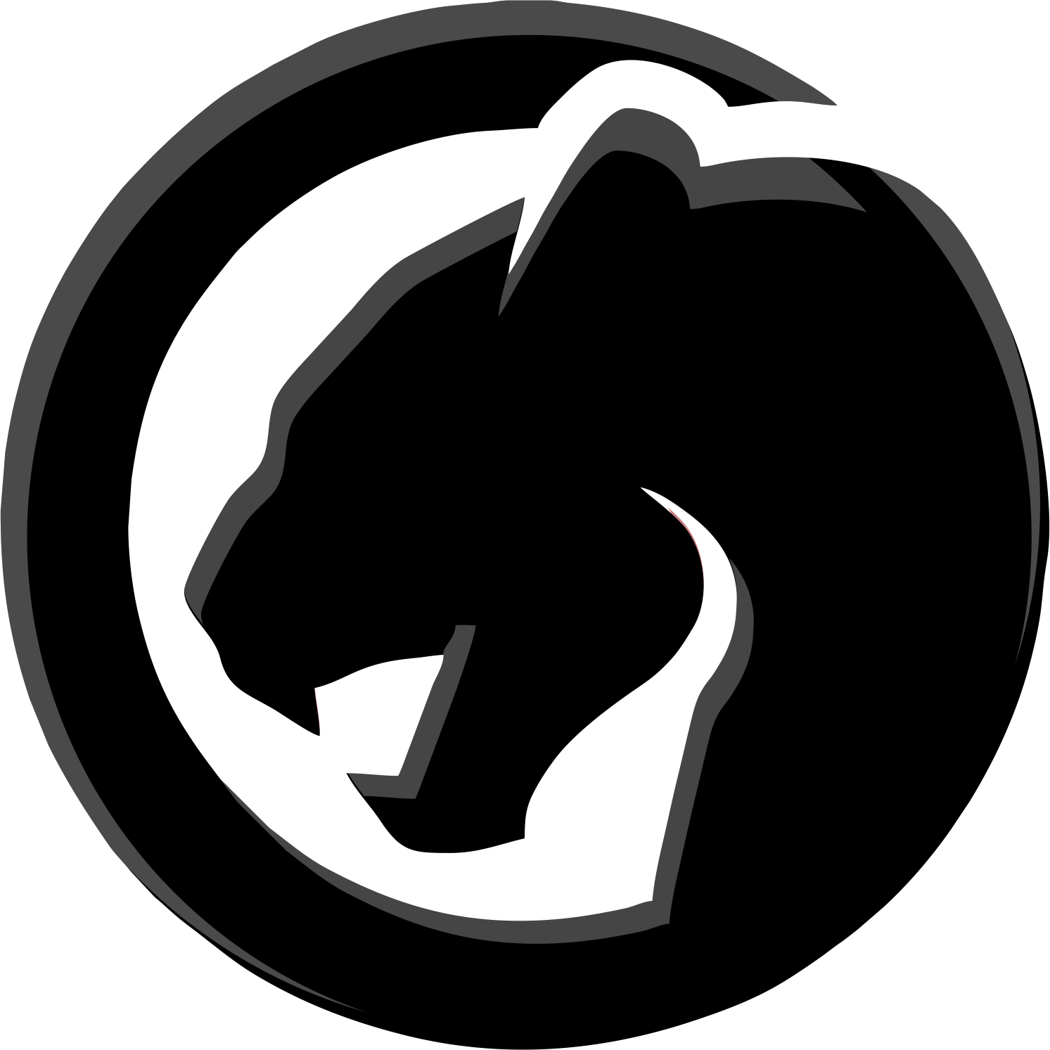 Black Panther Logo PNG file download gratuito