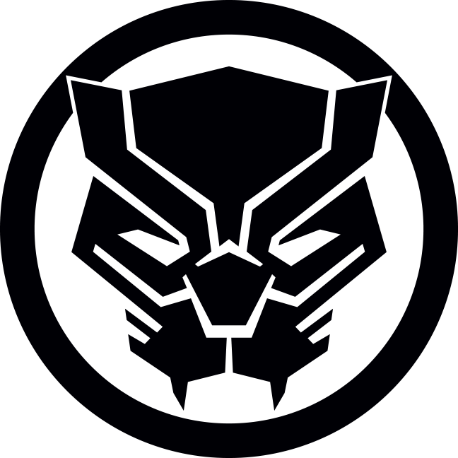 Black Panther logo PNG Transparant bestand