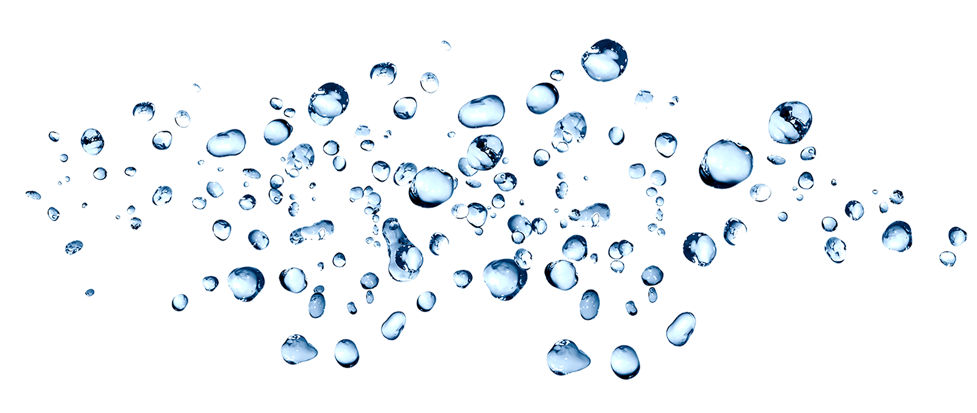 Blauw waterdruppels Gratis PNG-Afbeelding