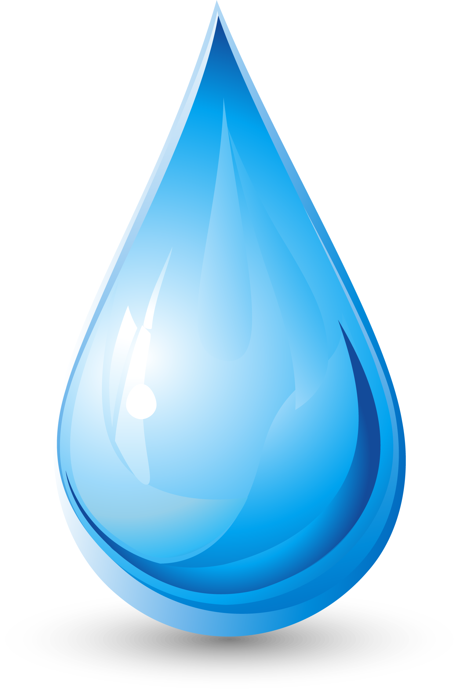 Blue Water Drops PNG Image